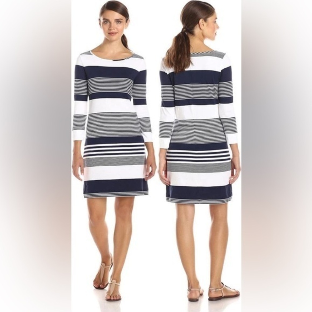 Lilly Pulitzer Marlowe dress in True Navy Coconut Stripe size XL or 16-18